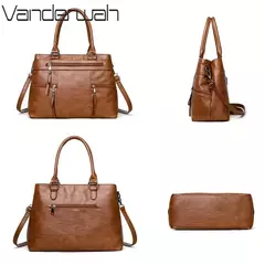Bolso elegante para mujer, bolsos con asa superior de cuero de alta calidad, bolso de hombro tipo bandolera para mujer, bolso informal grande 2025 en internet