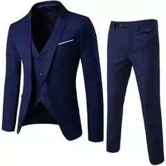 Image of Blazers para hombre, conjuntos de 3 piezas, trajes formales elegantes para boda, chaleco completo de lujo para negocios, pantalones, Abrigos, Chaquetas clásicas
