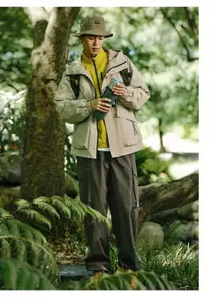 Chaqueta Semir para hombre, prendas de vestir exteriores, chaqueta holgada con capucha de tres pruebas para exteriores, mangas con hombros caídos y bolsillos grandes, otoño 2024 - online store