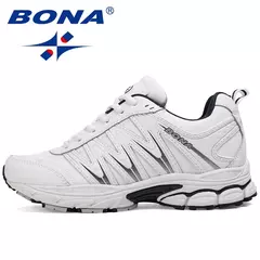BONA, nuevo estilo novedoso, zapatos para correr para mujer, zapatos deportivos con cordones, zapatos deportivos para correr al aire libre, zapatos atléticos para caminar, zapatillas cómodas para mujer - Eleganzie