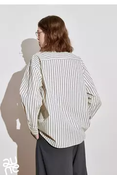 TOYOUTH camisa a rayas para mujer 2025 primavera nueva Lyocell algodón manga larga blusa versátil camisa Tops azul - comprar en línea