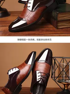 Zapatos de boda Baita para hombre, calzado informal de cuero, Formal, de negocios, talla grande - Eleganzie