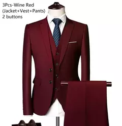 Trajes para hombres elegantes, Blazers de 3 piezas, 2 conjuntos, chaquetas de boda, chaleco, pantalones, moda de lujo, traje completo clásico, traje Formal 2025 - Eleganzie