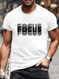 Imagen de Camiseta estampada de cuello redondo de manga corta de verano para hombre, camiseta cómoda informal
