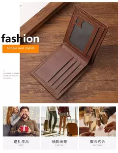 Cartera delgada con Clip para dinero para hombre, tarjetero para tarjetas de crédito, tarjetero informal de cuero para hombre, monederos cortos con múltiples tarjeteros, billetera plegable para hombre de negocios - comprar en línea