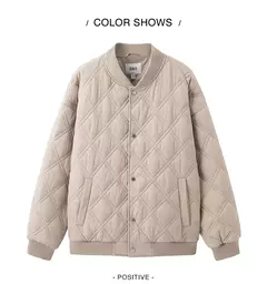 Semir-Chaqueta de algodón con textura de rombos para hombre, chaqueta fina de béisbol, acolchada, ligeramente arrugada, a la moda, invierno, 2024
