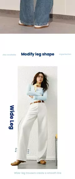 Imagen de Semir Jeans Mujer 2024 Nuevo estilo de invierno con forro polar Pantalones hasta el suelo Pantalones de pierna ancha estilo Hong Kong