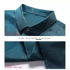 Camisa estampada de manga larga informal y de moda para hombre, top de negocios sin planchar y resistente a las arrugas - buy online