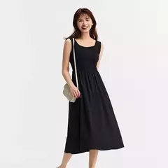 Semir-vestido Midi con textura de retales para mujer, prenda elegante y ajustada, novedad de verano, 2024