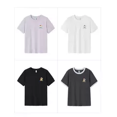 Semir Luo-camiseta negra pequeña de manga corta para mujer, blusa bonita con estampado juguetón, jersey de cuello redondo de dibujos animados, novedad de verano 2024 en internet