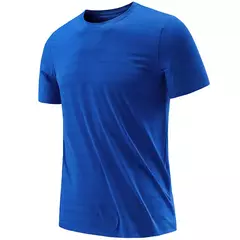 Camiseta para hombre L-6XL 7XL 8XL, novedad de verano, camiseta de manga corta para hombre, camiseta elástica con estampado para Fitness para hombre, camisetas informales de secado rápido 9116 en internet