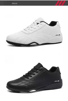 2025 zapatos casuales versátiles para hombres, zapatillas suaves y transpirables, zapatos planos antideslizantes resistentes al desgaste, zapatos de cuero de diseñador de marca Tenis - Eleganzie
