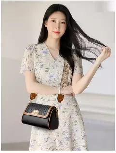 Bolso de hombro de cuero Pu de piedra para mujer, bolso para mamá, bolso cruzado a la moda para madre, bolso para axila, bolso cuadrado pequeño - Eleganzie