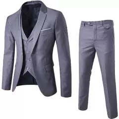 Imagen de Trajes para hombres elegantes, Blazers de 3 piezas, 2 conjuntos, chaquetas de boda, chaleco, pantalones, moda de lujo, traje completo clásico, traje Formal 2025