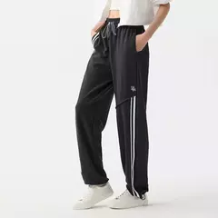 Pantalones informales Semir para mujer, pantalones individuales de pierna ancha asimétricos con contraste de Color, pantalones largos texturizados que alargan las piernas de primavera - Eleganzie