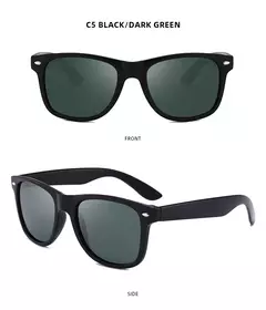 Image of Gafas de sol polarizadas cuadradas clásicas para hombres y mujeres, gafas de sol negras Retro, gafas de sol antideslumbrantes para conducir, moda de verano para hombres y mujeres