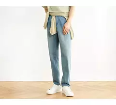Semir Jeans hombres Retro desgastado lavado sensación fresca pantalones cónicos 2025 nuevos pantalones largos de verano clásico versátil para ropa Casual - Eleganzie
