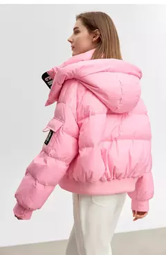 Imagen de AMII-Chaqueta de plumón minimalista para mujer, Abrigo acolchado con tapa extraíble, grueso y cálido, ropa de moda para invierno, 2024, novedad de 12344192