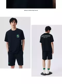 Image of Semir-Pijama de manga corta para hombre, traje de uso diario, cómodo y transpirable, con estampado de dibujos animados, estilo Casual