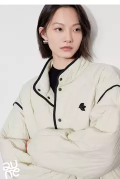 TOYOUTH-abrigo grueso de algodón para mujer, chaqueta elegante con empalme de Color contrastante y cuello de solapa de manga larga para invierno 2024 en internet