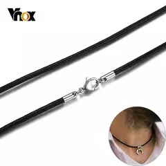 Collar Unisex de Cuero Genuino – Gargantilla DIY con Cierre de Acero Inoxidable