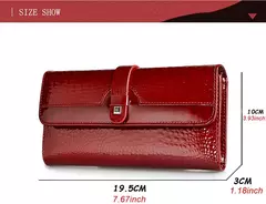 Bolsos de mano de cuero genuino para mujer a la moda Carteras de diseño de lujo Monederos largos brillantes 2022 Bolso de mano elegante para mujer en internet