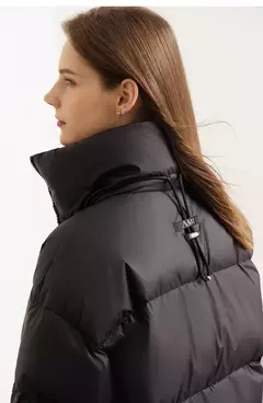 AMII minimalista 2024 nueva chaqueta de plumas para mujer abrigo de pan sólido corto mujer calidad moda suelta prendas de vestir exteriores de invierno 12344023