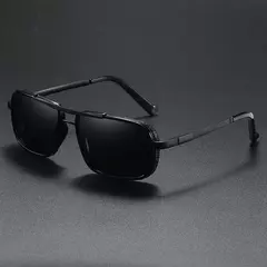 Gafas de sol rectangulares de lujo para hombre, gafas de sol Retro de Metal Steam Punk, gafas clásicas para conducir al aire libre, gafas de verano