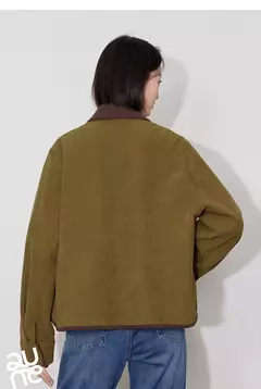 TOYOUTH-Chaqueta de pana para mujer, abrigo de invierno de manga larga con cuello tipo Polo, prendas de vestir gruesas de felpa con botones de Metal, 2024 - Eleganzie