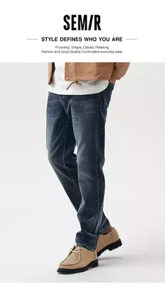 Semir Jeans Hombres Clásico Vintage Primavera Trabajo Desplazamientos Pantalones largos rectos pequeños Pantalones versátiles on internet