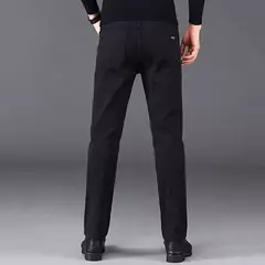 Pantalones de mezclilla de alta calidad para hombre, ropa de calle masculina, ajustada, informal, Popular, juvenil, clásico, negro on internet