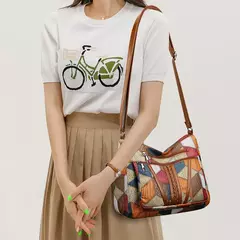 Bolso cruzado Vintage elegante para mujer, bolso de moda, bolso de hombro con múltiples bolsillos, bolso cruzado Retro que combina con todo para uso diario - tienda en línea