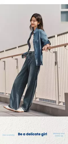 Semir Jeans Mujer 2024 Nuevo estilo de invierno con forro polar Pantalones hasta el suelo Pantalones de pierna ancha estilo Hong Kong - comprar en línea