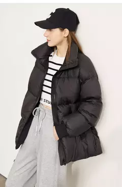 AMII minimalista 2024 nueva chaqueta de plumas para mujer abrigo de pan sólido corto mujer calidad moda suelta prendas de vestir exteriores de invierno 12344023 - online store