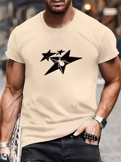 Imagen de Camiseta estampada de cuello redondo de manga corta de verano para hombre, camiseta cómoda informal, camisetas para hombre, camisetas gráficas para hombre