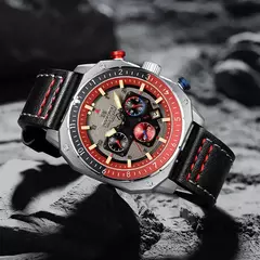 NAVIFORCE, relojes deportivos multifunción resistentes al agua para hombre, reloj de pulsera cuadrado luminoso analógico de cuarzo de marca de lujo de cuero de moda - comprar en línea