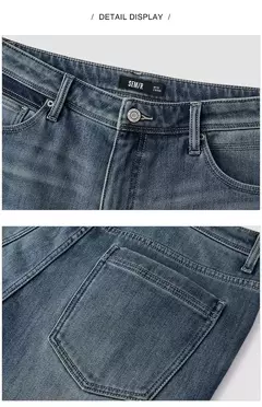 Semir Jeans Hombres Retro 2024 Invierno Nuevos pantalones de pierna delgados de lana cálidos y versátiles - buy online