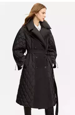AMII minimalista 2023 abrigos de invierno para mujer, chaquetas femeninas desmontables con cuello largo y cálido Simple y doble botonadura 12324016 - comprar en línea