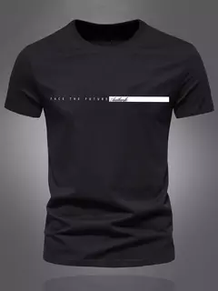 Camiseta deportiva informal de algodón puro 100% de verano para hombre, camiseta holgada de gran tamaño con estampado de letras simples y cuello redondo, camiseta de manga corta on internet