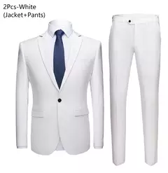 Traje elegante para hombre para boda, 3 piezas, 2 conjuntos, chaquetas, chaleco, pantalones, Blazers, abrigos formales de negocios para novio, disfraz 2025 en internet