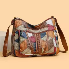 Bolso cruzado Vintage elegante para mujer, bolso de moda, bolso de hombro con múltiples bolsillos, bolso cruzado Retro que combina con todo para uso diario - Eleganzie