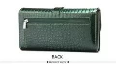 Bolsos de mano de cuero genuino para mujer a la moda Carteras de diseño de lujo Monederos largos brillantes 2022 Bolso de mano elegante para mujer - tienda en línea