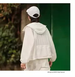 Semir-Chaqueta de malla con capucha para mujer, ropa holgada con textura refrescante, protector solar, 2024 - tienda en línea
