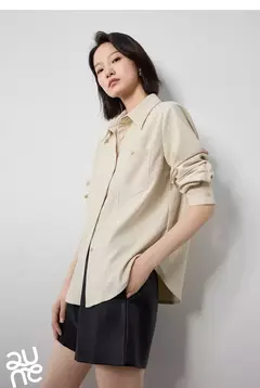 TOYUTH-Blusa Vintage de pana para mujer, camisa de manga larga con cuello vuelto, ropa de trabajo, Tops, Otoño, 2024 - Eleganzie