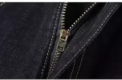 2025 Nuevos pantalones vaqueros elásticos para hombre, pantalones ajustados clásicos regulares de negocios, pantalones rectos negros y azules para hombre, ropa de marca, talla 28-40 - Eleganzie