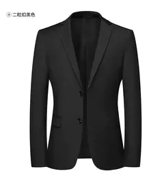 Image of Blazer nuevo para hombre, moda de negocios, Color sólido, estilo británico, trabajo profesional, vestido de boda para novio, chaqueta Blazer para padrino