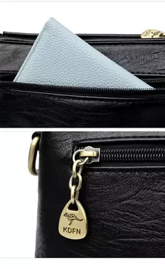 Imagen de Bandolera de cuero suave con hilo de dos capas, bolso cruzado de lujo para mujer, bolsos pequeños a cuadros para mujer y bolso de mano, bolso principal