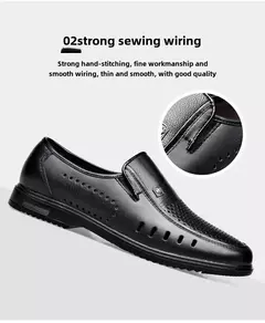 Zapatos de cuero genuino, mocasines para Hombre, zapatos de cuero informales de negocios, mocasines suaves clásicos, zapatos planos transpirables para Hombre en internet