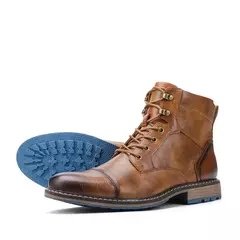 Botas Retro para hombre talla 7 ~ 13, botas de cuero cómodas a la moda para primavera 2023 en internet