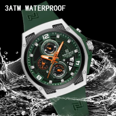 Imagen de NAVIFORCE, reloj Original de lujo de alta calidad para hombre, correa de silicona, reloj de pulsera de cuarzo resistente al agua para hombre, reloj deportivo, reloj Masculino